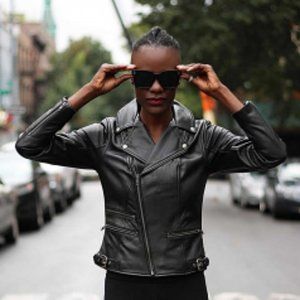 Whet-Blu CARLA - Womens' Motorcycle Style Leather Fashion Jacket - Black